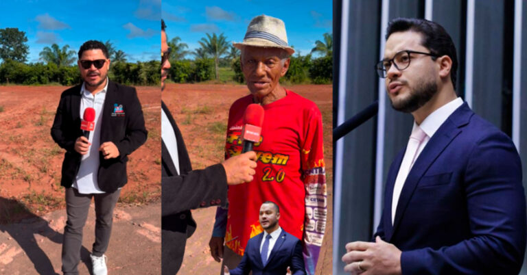 Influenciador e repórter Zé Real lança desafio a deputado por asfaltamento de ramal em Coari